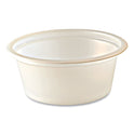 Fabri-Kal Portion Cups, Squat, 1 oz, Translucent, 125/Sleeve, 20 Sleeve/Carton (PC100S)