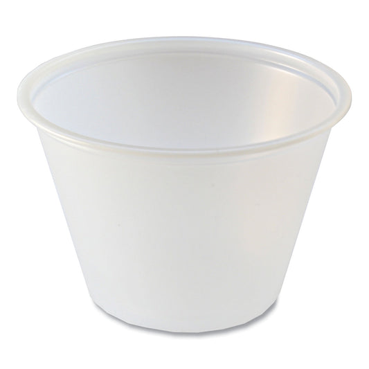 Fabri-Kal Portion Cups, 2.5 oz, Translucent, 125/Sleeve, 20 Sleeve/Carton (PC250)