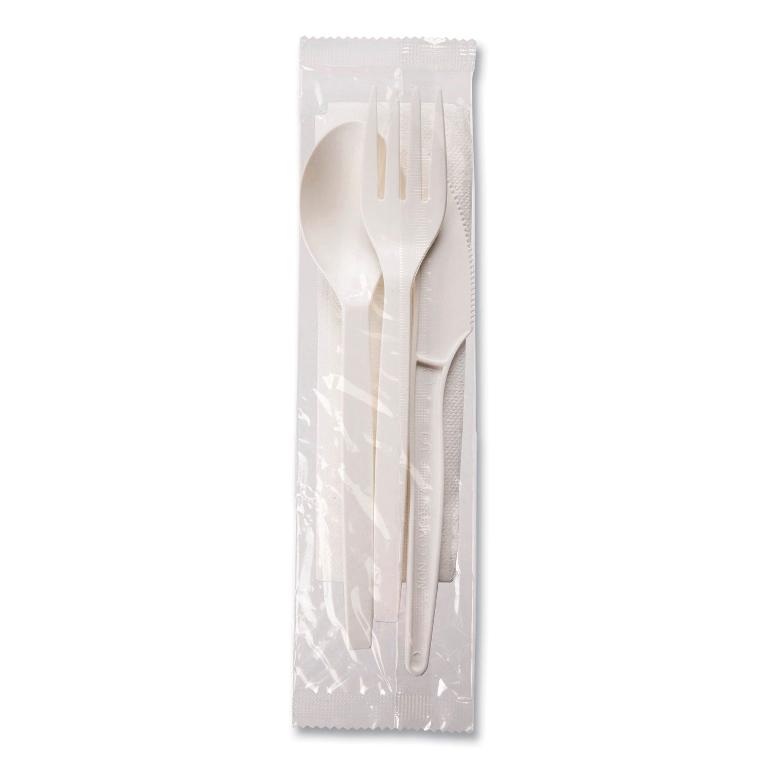 WNA EcoSense Renewable PSM Wrapped Cutlery Kit, White, 250/Carton (EPS005)