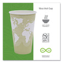 Eco-Products World Art Renewable and Compostable Hot Cups, 16 oz, Moss, 50/Pack (EPBHC16WAPK)