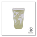 Eco-Products World Art Renewable and Compostable Hot Cups, 16 oz, Moss, 50/Pack (EPBHC16WAPK)