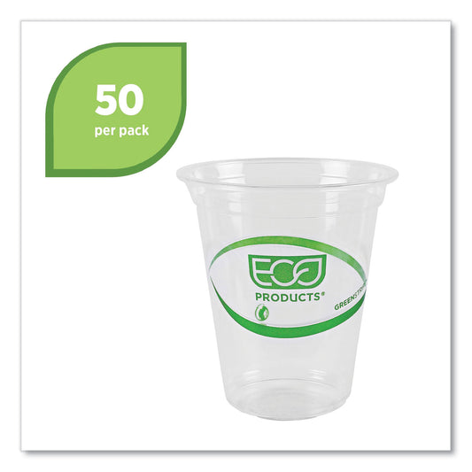 Eco-Products GreenStripe Renewable and Compostable Cold Cups Convenience Pack, Clear, 16 oz, 50/Pack (EPCC16GSPK)