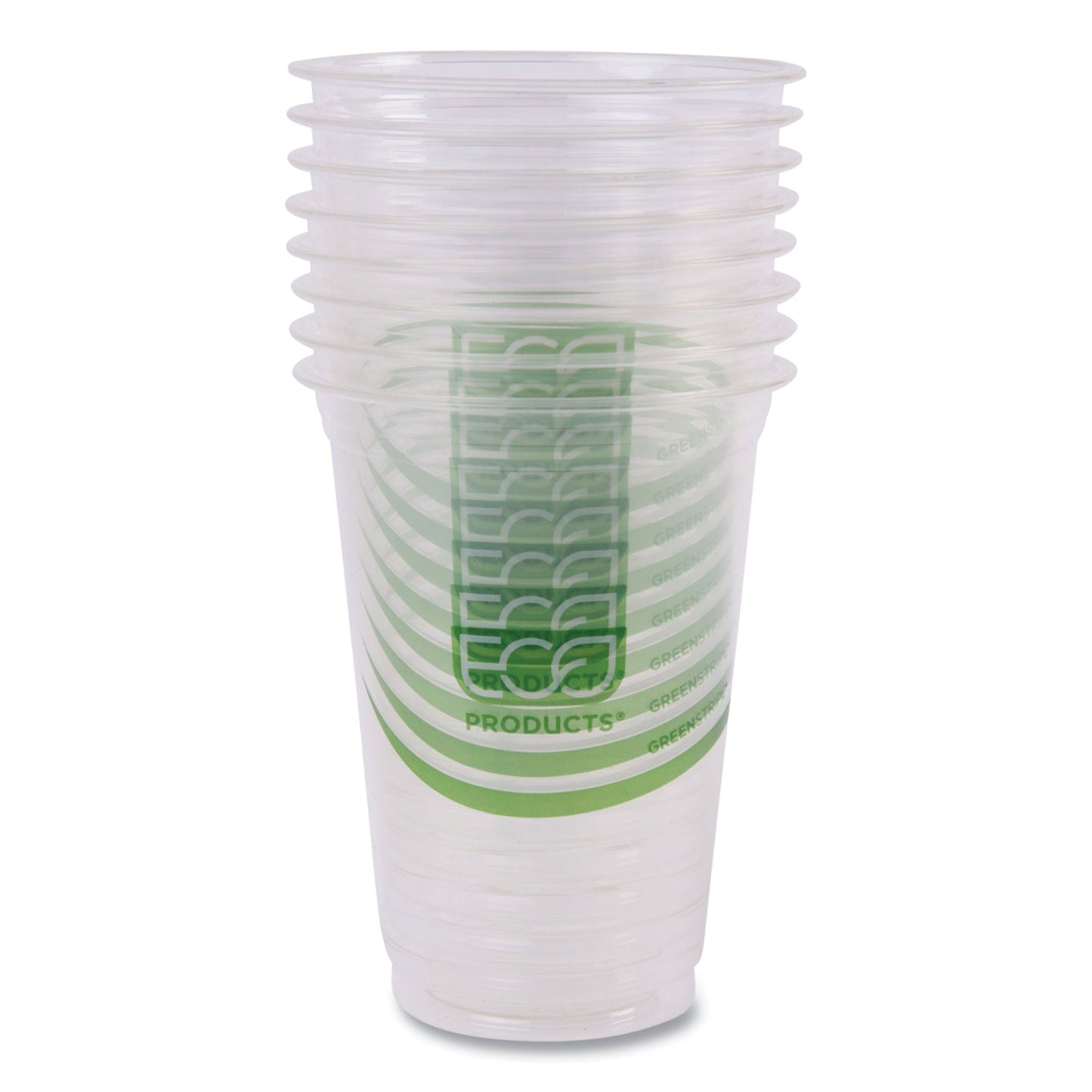 Eco-Products GreenStripe Renewable and Compostable Cold Cups Convenience Pack, Clear, 16 oz, 50/Pack (EPCC16GSPK)