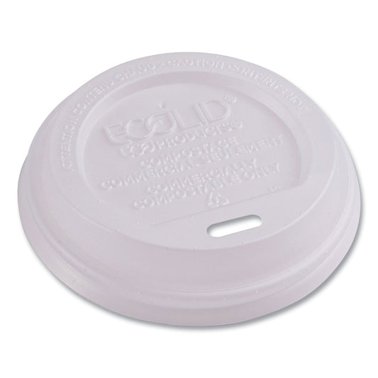 Eco-Products EcoLid Renewable/Compostable Hot Cup Lids, PLA, Fits 8 oz Hot Cups, 50/Packs, 16 Packs/Carton (EPECOLID8)