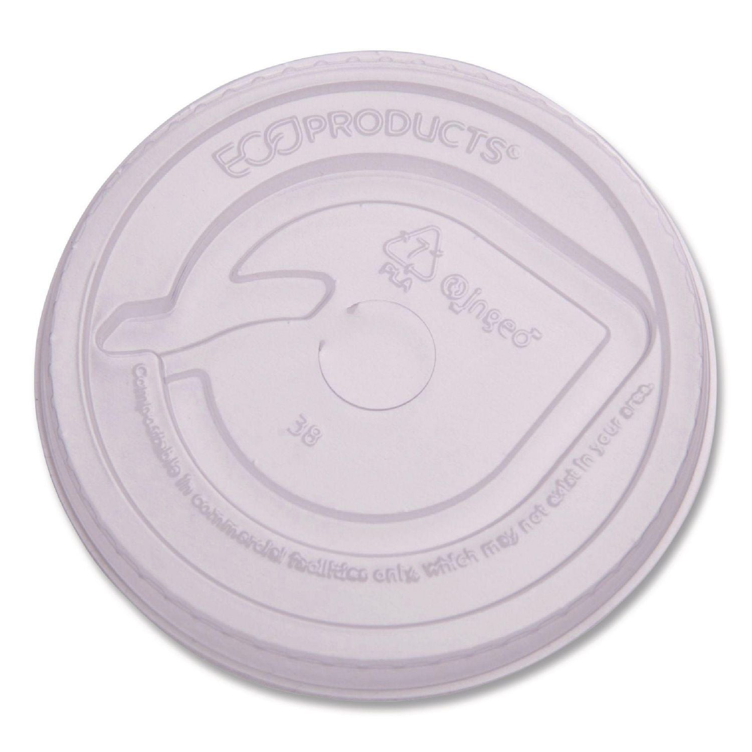 Eco-Products GreenStripe Cold Cup Flat Lids, Fits 9 oz to 24 oz Cups, Clear, 100/Pack, 10 Packs/Carton (EPFLCC)