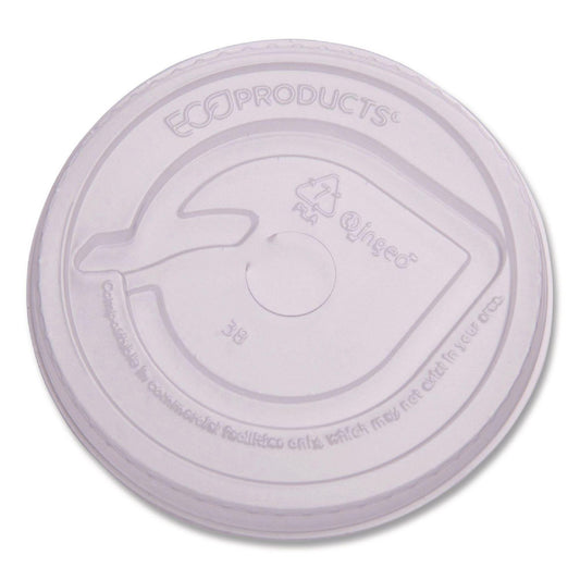 Eco-Products GreenStripe Cold Cup Flat Lids, Fits 9 oz to 24 oz Cups, Clear, 100/Pack, 10 Packs/Carton (EPFLCC)
