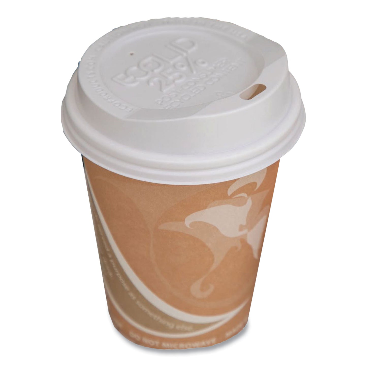 Eco-Products EcoLid 25% Recycled Content Hot Cup Lid, White, Fits 8 oz Hot Cups, 100/Pack, 10 Packs/Carton (EPHL8WR)