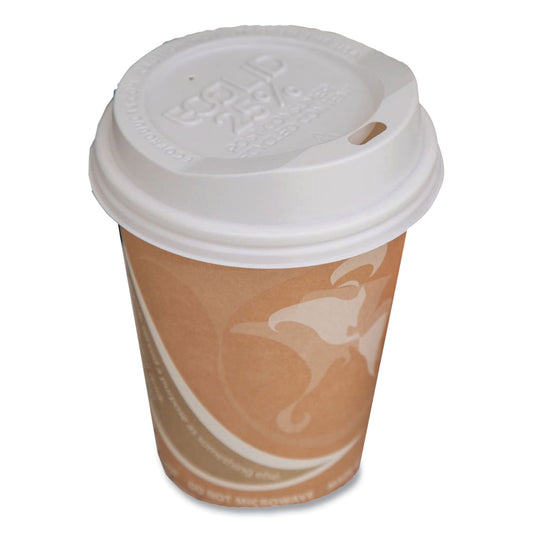 Eco-Products EcoLid 25% Recycled Content Hot Cup Lid, White, Fits 8 oz Hot Cups, 100/Pack, 10 Packs/Carton (EPHL8WR)