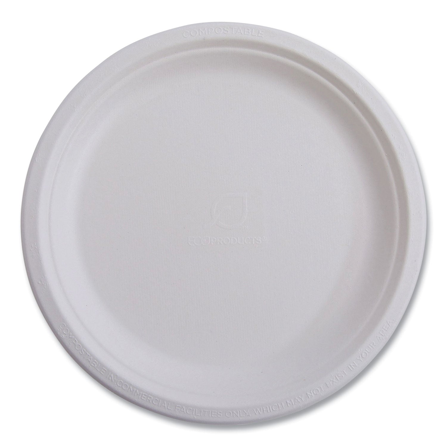 Eco-Products Renewable Sugarcane Plates, 6" dia, Natural White, 1,000/Carton (EPP016CT)