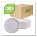 Eco-Products Renewable Sugarcane Plates, 6" dia, Natural White, 1,000/Carton (EPP016CT)