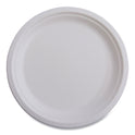 Eco-Products Vanguard Renewable and Compostable Sugarcane Plates, 6" dia, White, 1,000/Carton (EPP016NFA)