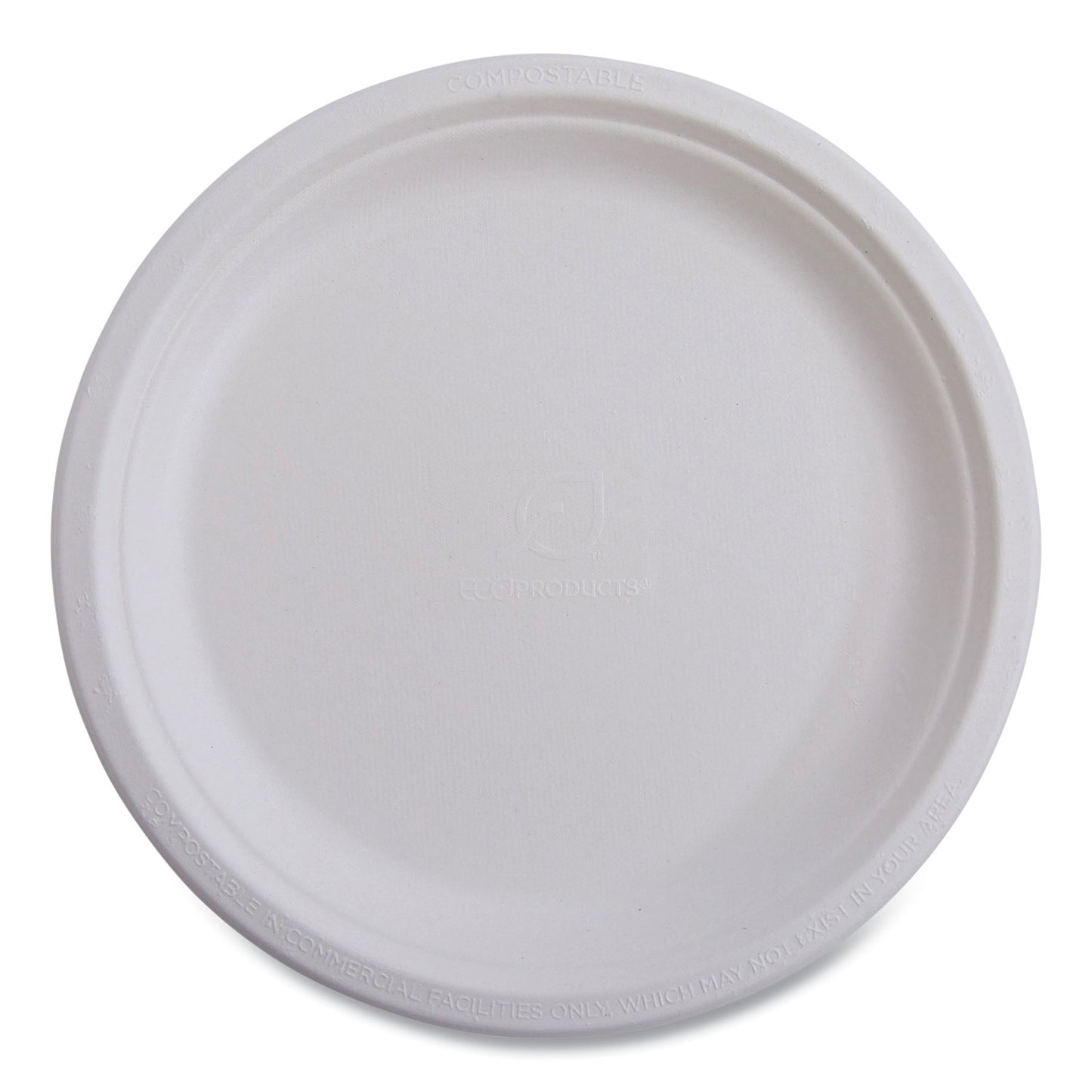 Eco-Products Vanguard Renewable and Compostable Sugarcane Plates, 6" dia, White, 1,000/Carton (EPP016NFA)