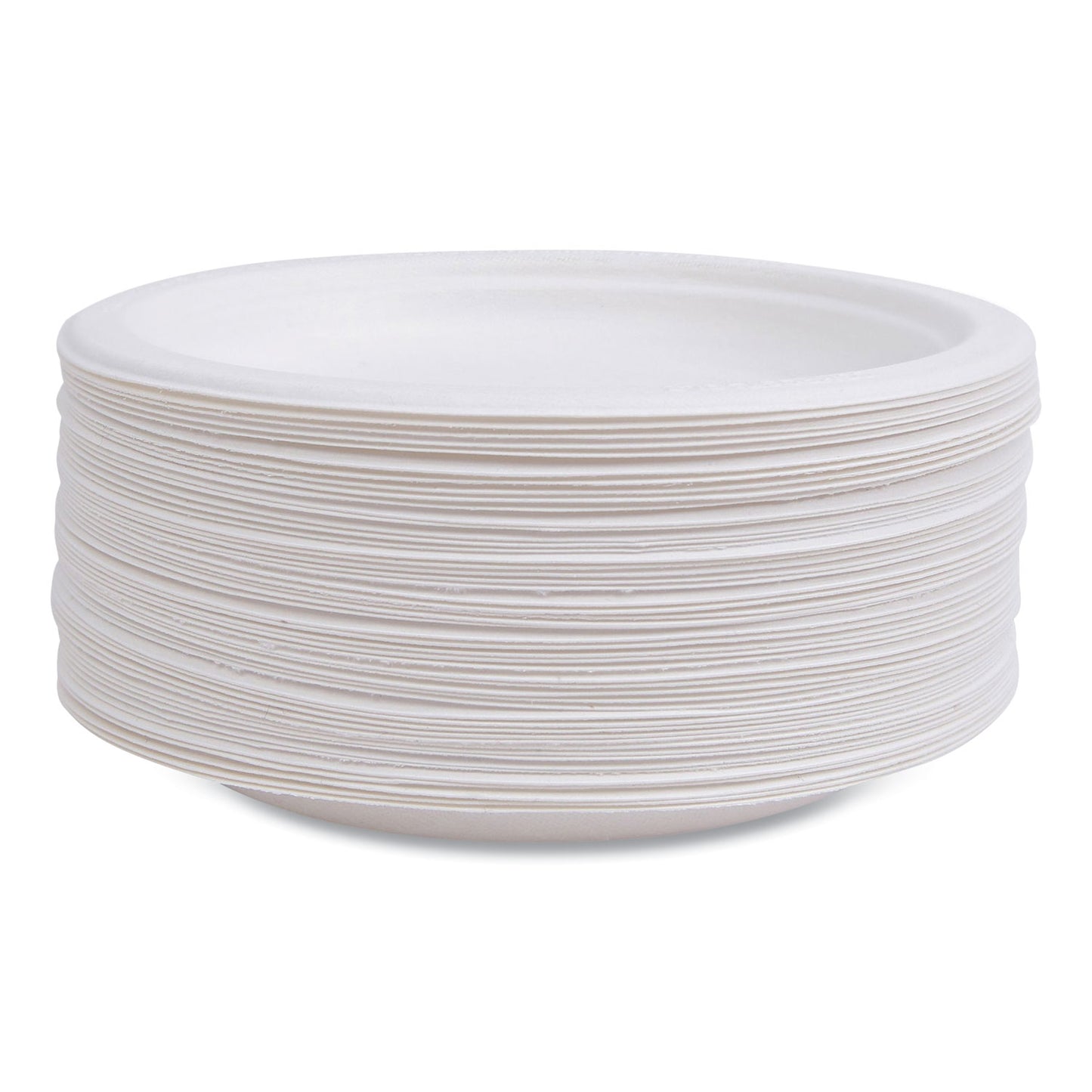 Eco-Products Vanguard Renewable and Compostable Sugarcane Plates, 6" dia, White, 1,000/Carton (EPP016NFA)