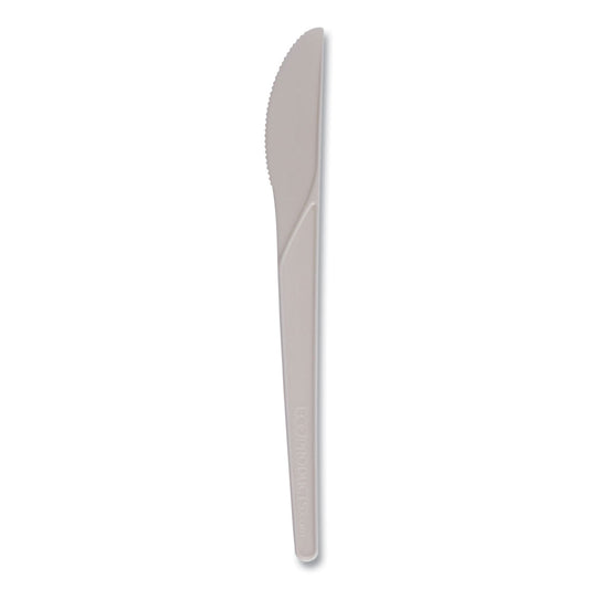 Eco-Products Plantware Compostable Cutlery, Knife, 6", Pearl White, 50/Pack, 20 Pack/Carton (EPS011)