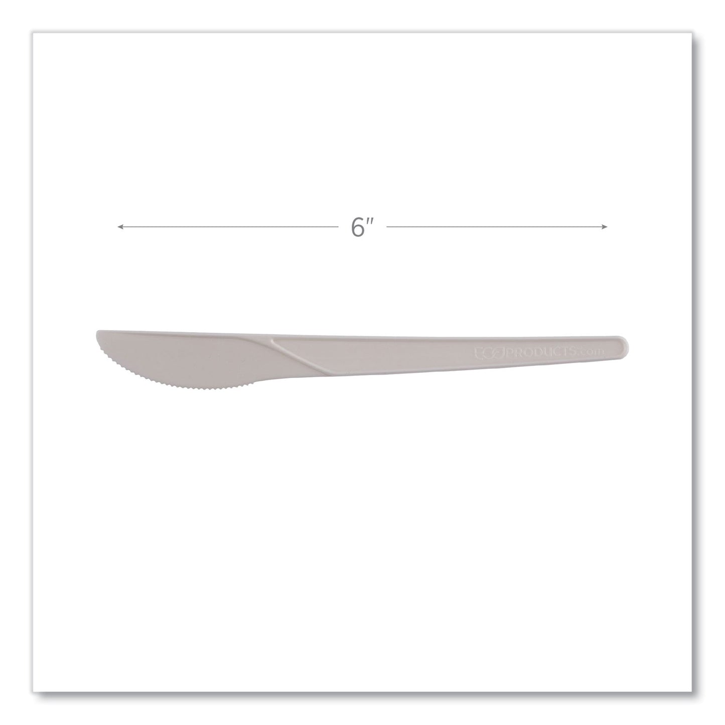 Eco-Products Plantware Compostable Cutlery, Knife, 6", White, 1,000/Carton (EPS011W)