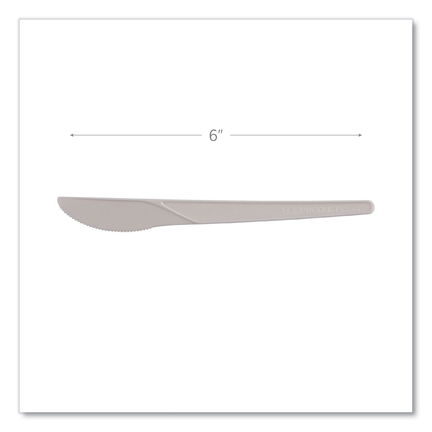 Eco-Products Plantware Compostable Cutlery, Knife, 6", White, 1,000/Carton (EPS011W)