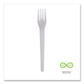 Eco-Products Plantware Compostable Cutlery, Fork, 6", Pearl White, 50/Pack, 20 Pack/Carton (EPS012)