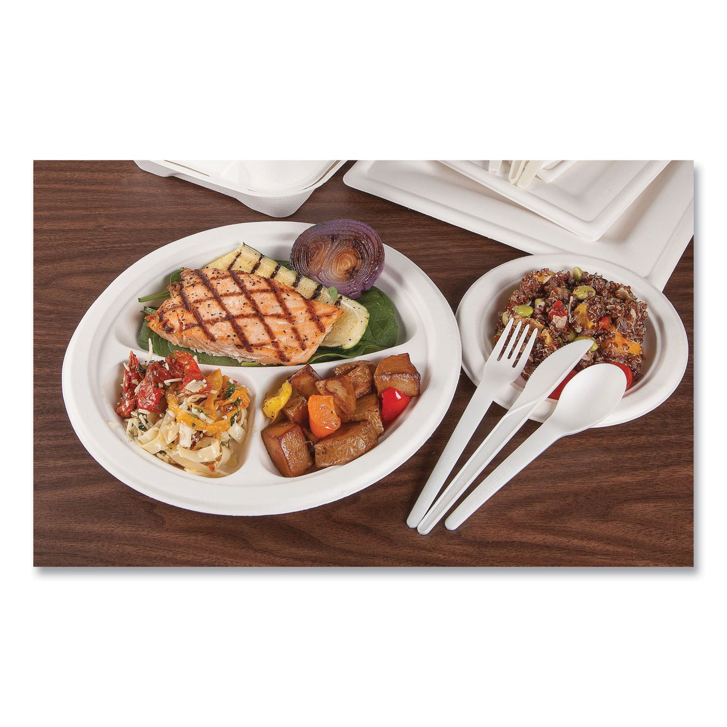 Eco-Products Plantware Compostable Cutlery, Fork, 6", White, 1,000/Carton (EPS012W)