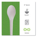 Eco-Products Plantware Compostable Cutlery, Spoon, 6", White, 1,000/Carton (EPS013W)