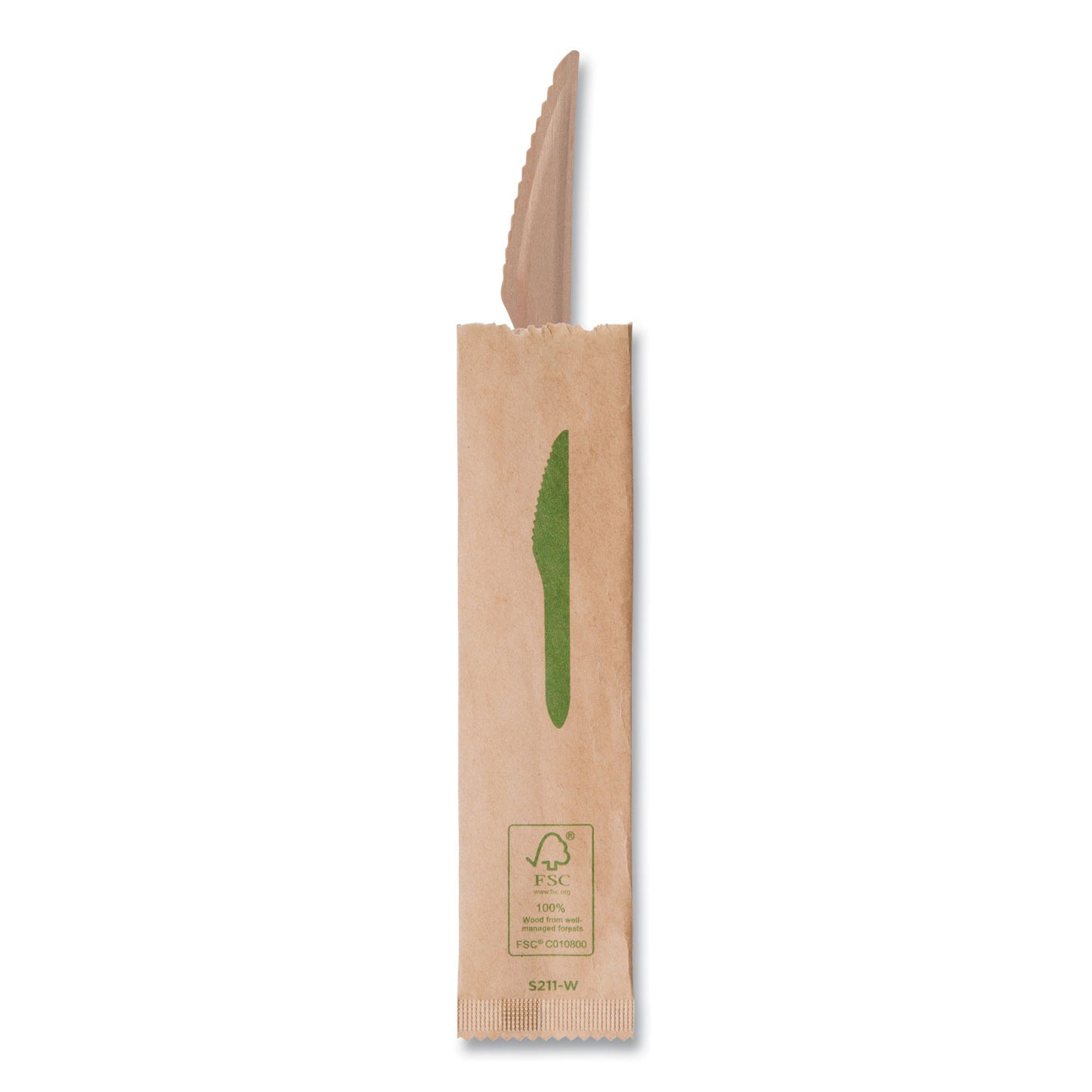 Eco-Products Wood Cutlery, Knife, Natural, 500/Carton (EPS211W)