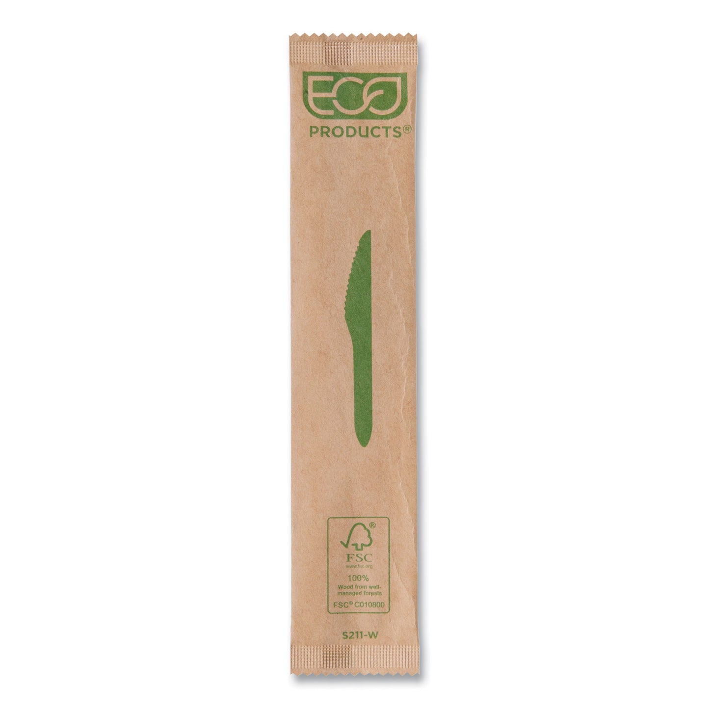 Eco-Products Wood Cutlery, Knife, Natural, 500/Carton (EPS211W)