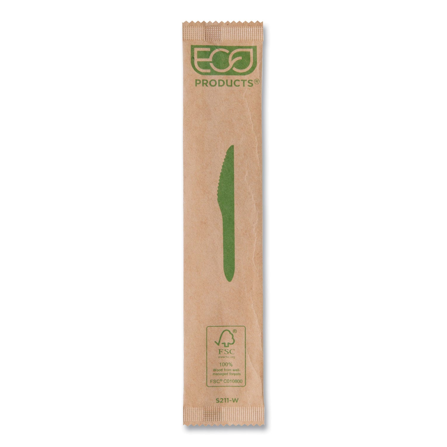 Eco-Products Wood Cutlery, Knife, Natural, 500/Carton (EPS211W)