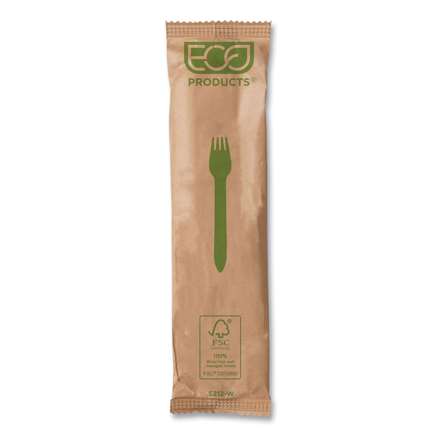 Eco-Products Wood Cutlery, Fork, Natural, 500/Carton (EPS212W)