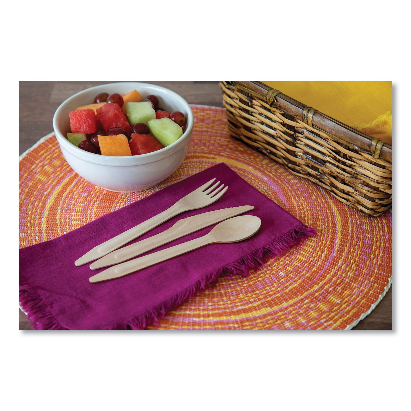 Eco-Products Wood Cutlery, Fork, Natural, 500/Carton (EPS212W)