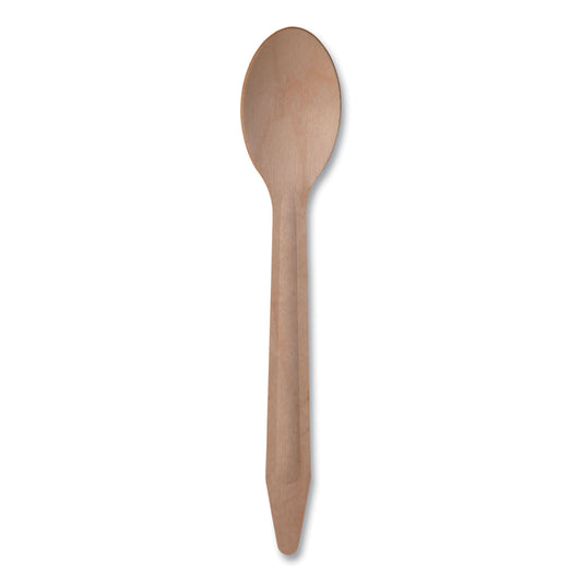 Eco-Products Wood Cutlery, Spoon, Natural, 500/Carton (EPS213W)