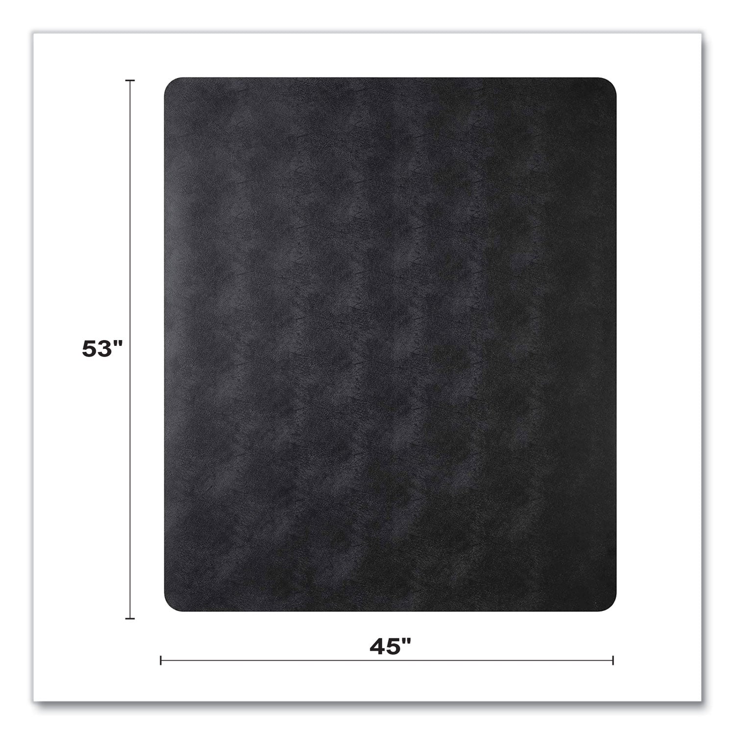 Deflecto Economat Hard Floor Chair Mat, Rectangular, 45 x 53, Black (CM21242BCOM)