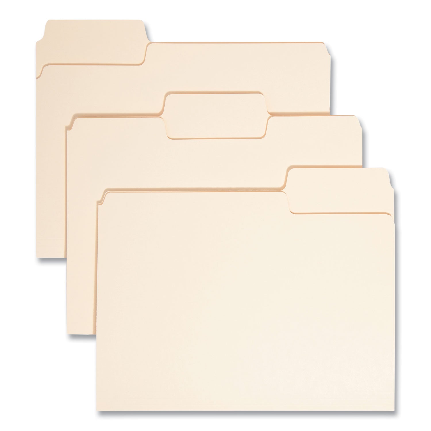 Smead SuperTab Top Tab File Folders, 1/3-Cut Tabs: Assorted, Letter Size, 0.75" Expansion, 14-pt Manila, 50/Box (10401)