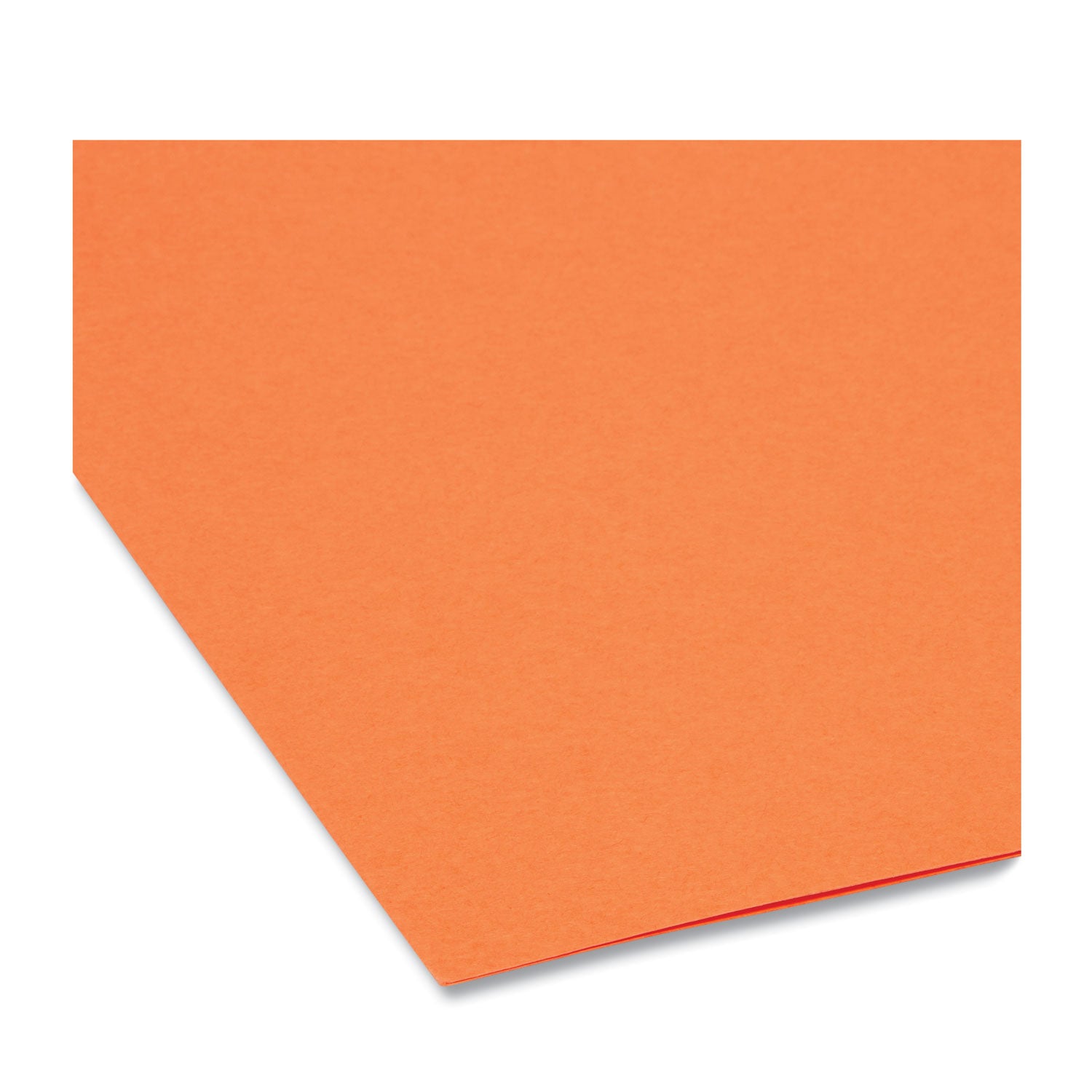 Smead Colored File Folders, 1/3-Cut Tabs: Assorted, Letter Size, 0.75" Expansion, Orange, 100/Box (12543)