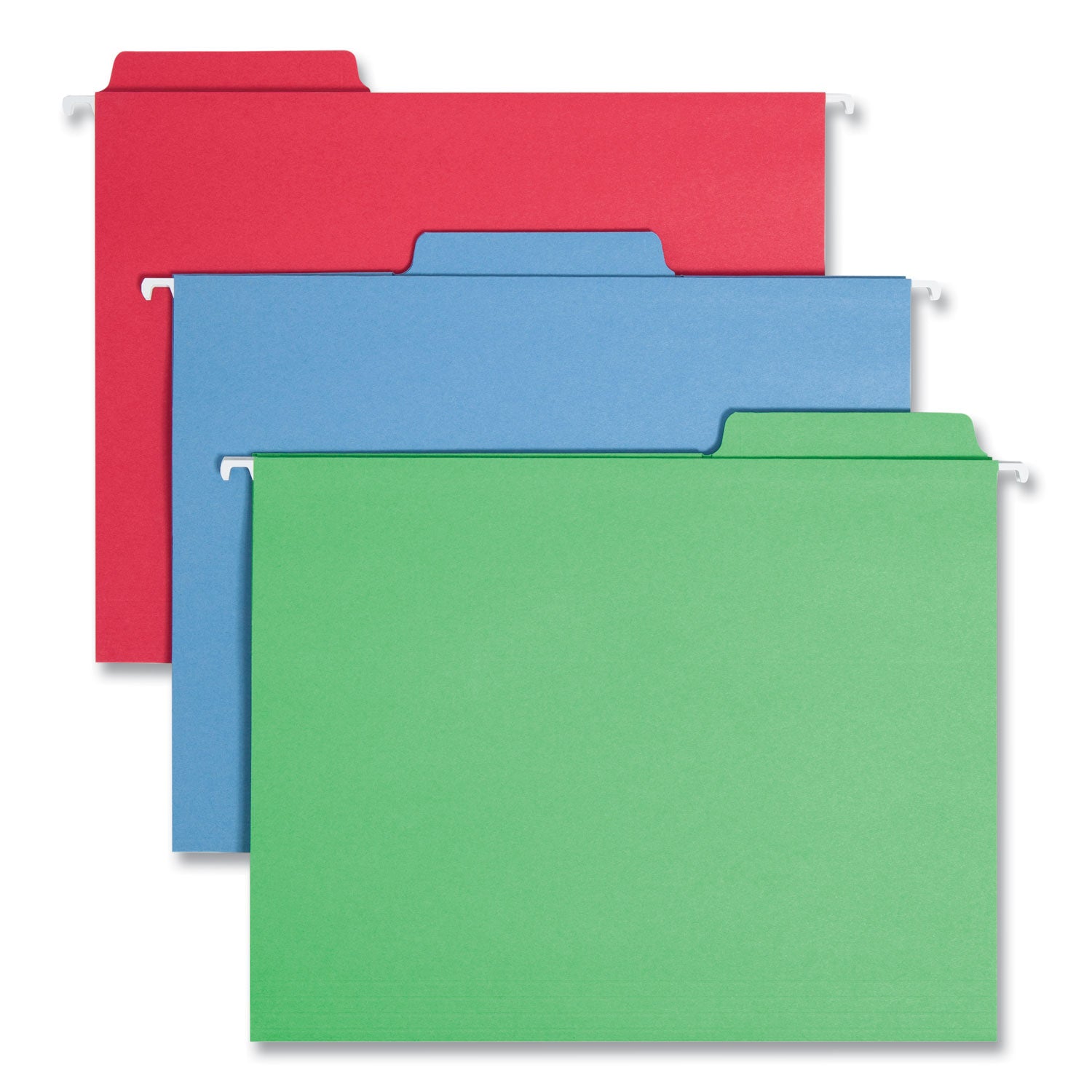 Smead FasTab Hanging Folders, Letter Size, 1/3-Cut Tabs, Assorted Colors, 18/Box (64053)