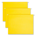 Smead Colored Hanging File Folders with 1/5 Cut Tabs, Letter Size, 1/5-Cut Tabs, Yellow, 25/Box (64069)