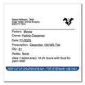 Veterinary Prescription Labels for LabelWriter Label Printers, 2.75 x 2.12, Black/White, 400 Labels/Roll, 6 Rolls/Pack