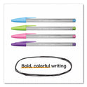 BIC Cristal Xtra Bold Ballpoint Pen, Stick, Bold 1.6 mm, Randomly Assorted Ink and Barrel Colors, 24/Pack (MSBAPP241AST)