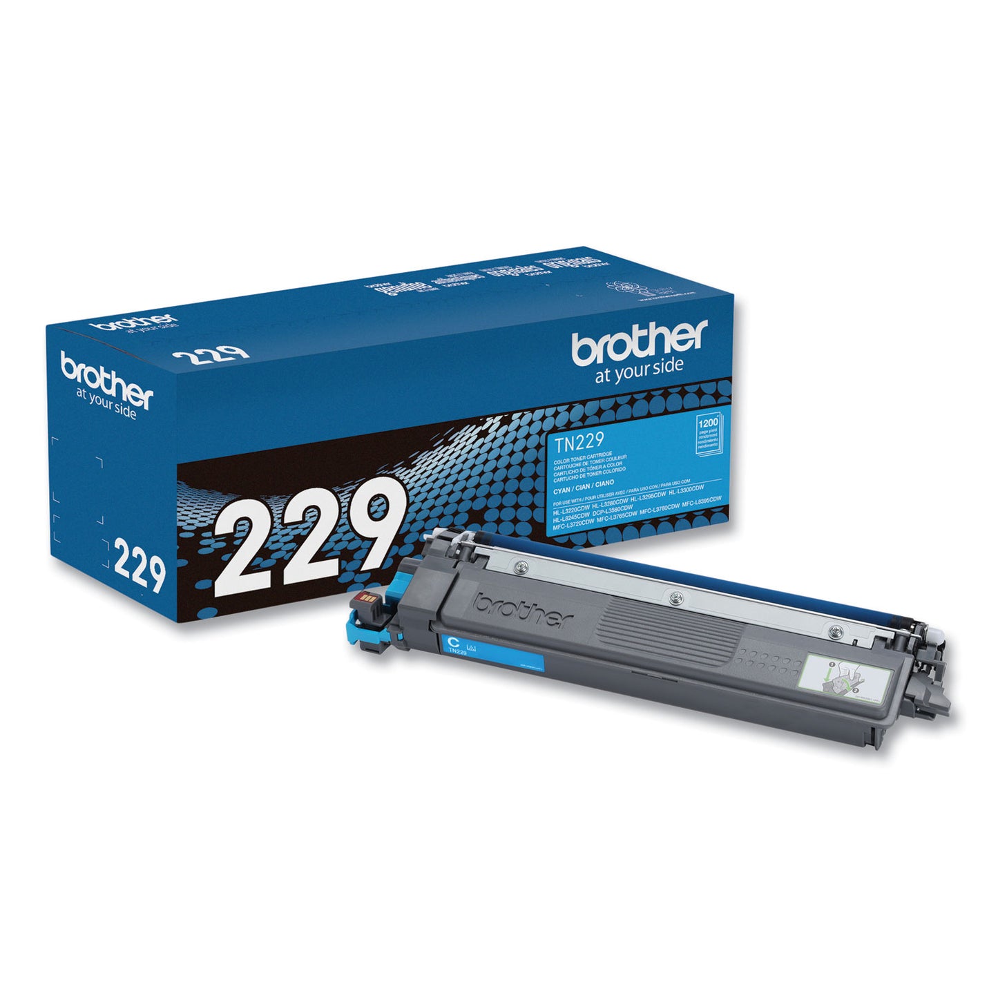 Brother TN229C Toner, 1,200 Page-Yield, Cyan