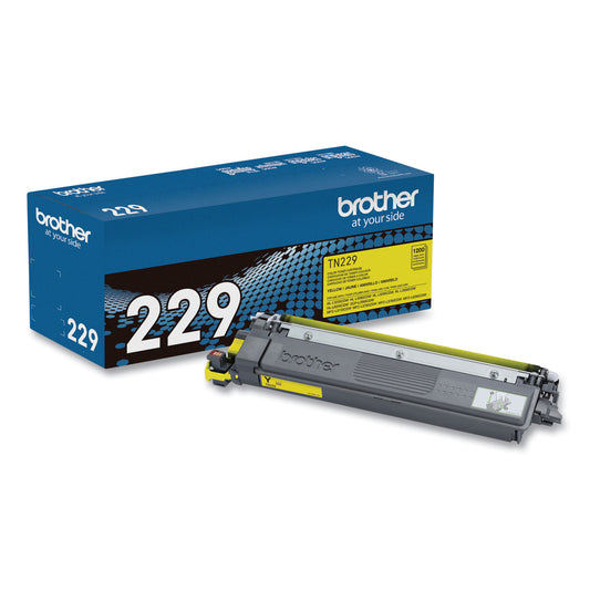 Brother TTN229Y Toner, 1,200 Page-Yield, Yellow