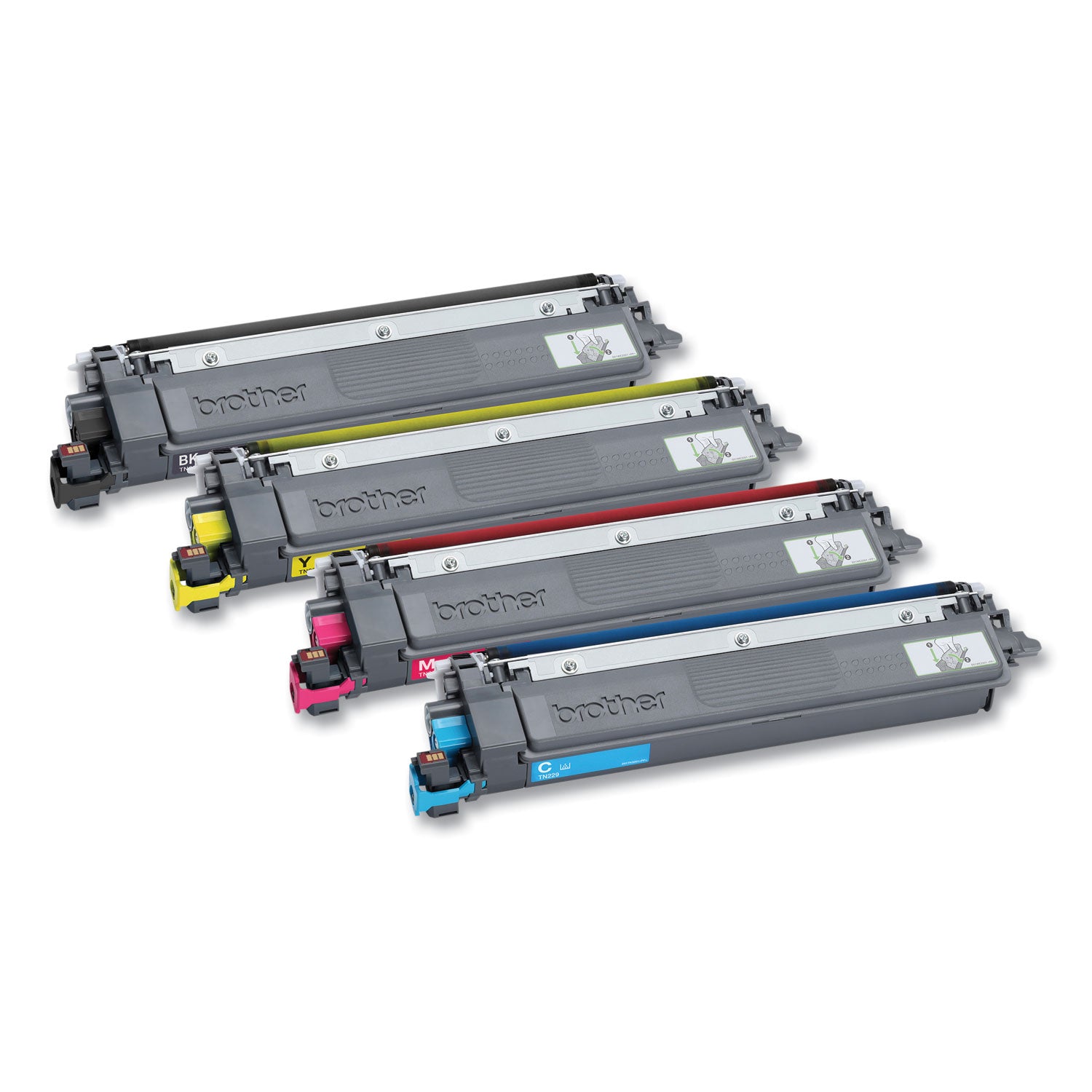 Brother TN2294PK Toner, 1,500/1,200 Page-Yield, Black/Cyan/Magenta/Yellow, 4/Pack