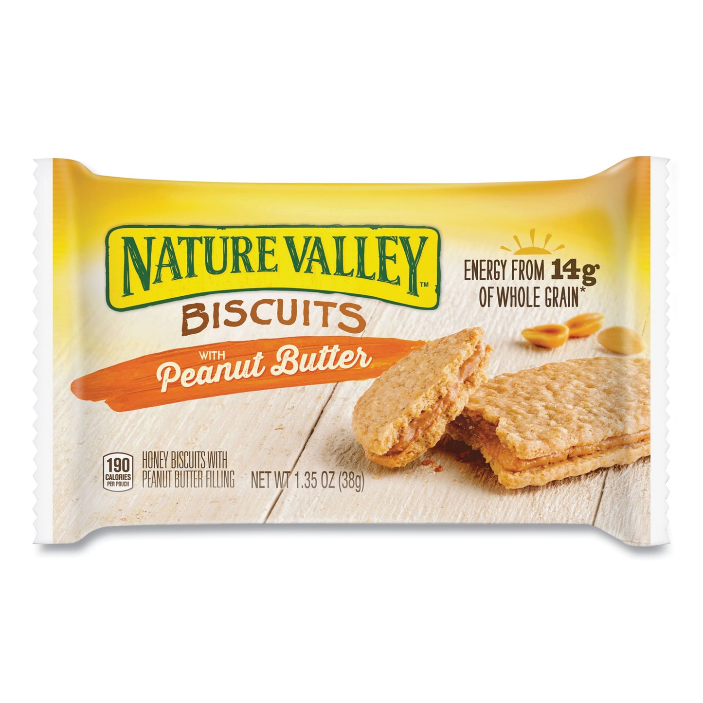 Nature Valley Biscuits, Peanut Butter, 1.35 oz Packet, 16/Box (SN47878)