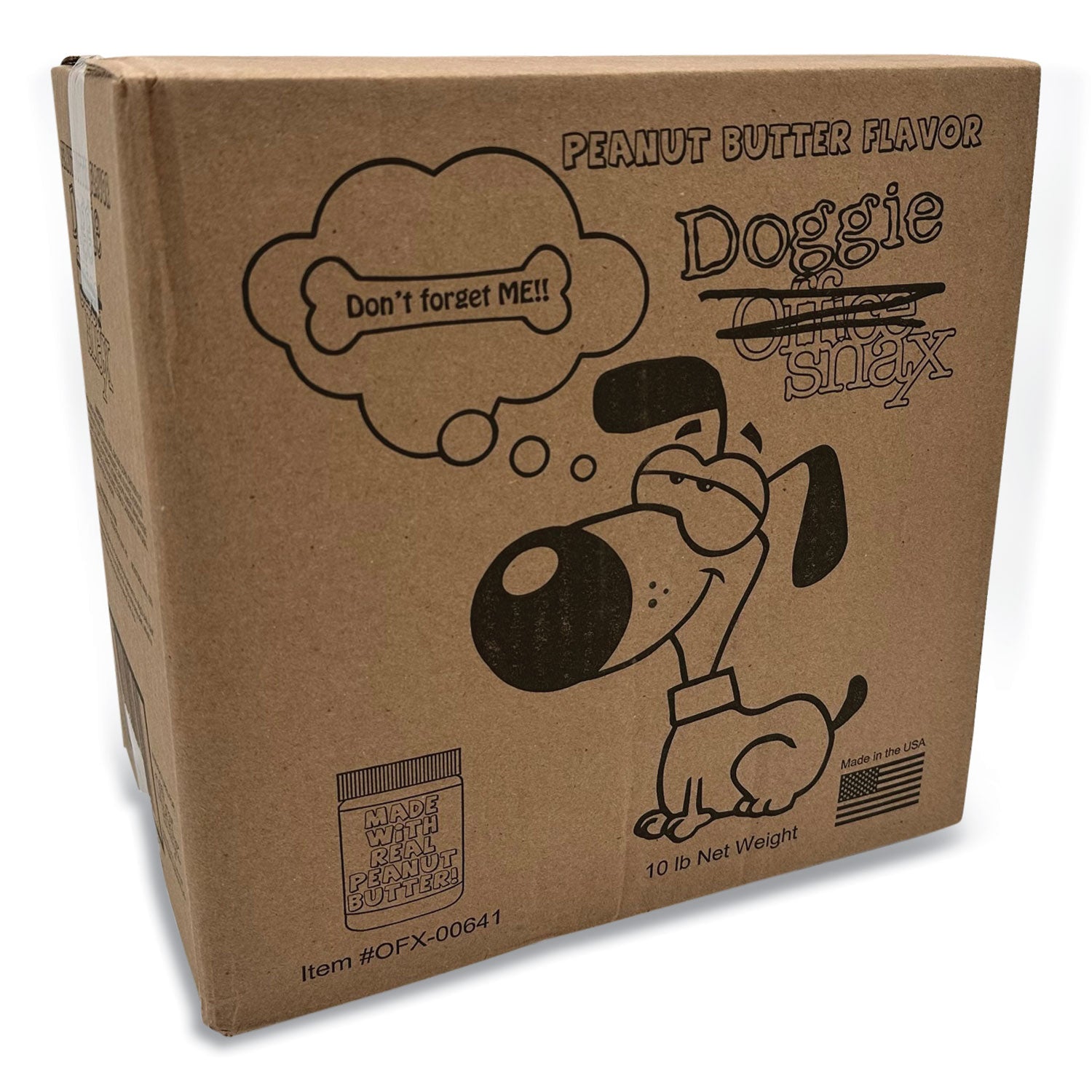 Office Snax Doggie Biscuits, Peanut Butter, 10 lb Box (00641)