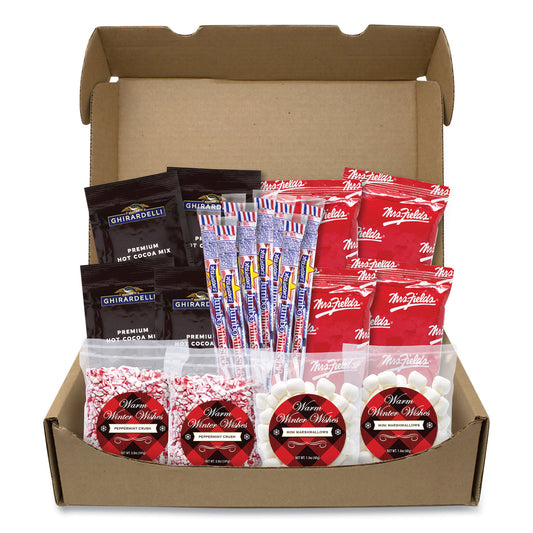 Snack Box Pros Warm Winter Wishes Hot Chocolate Kit, 20 Assorted Items/Box (70000117)