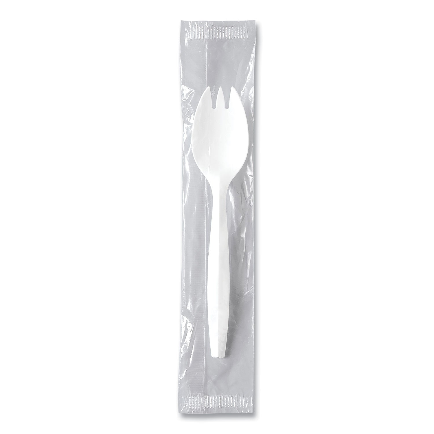 Regal Mediumweight Cutlery, Individually Wrapped, Spork, White, 1,000/carton