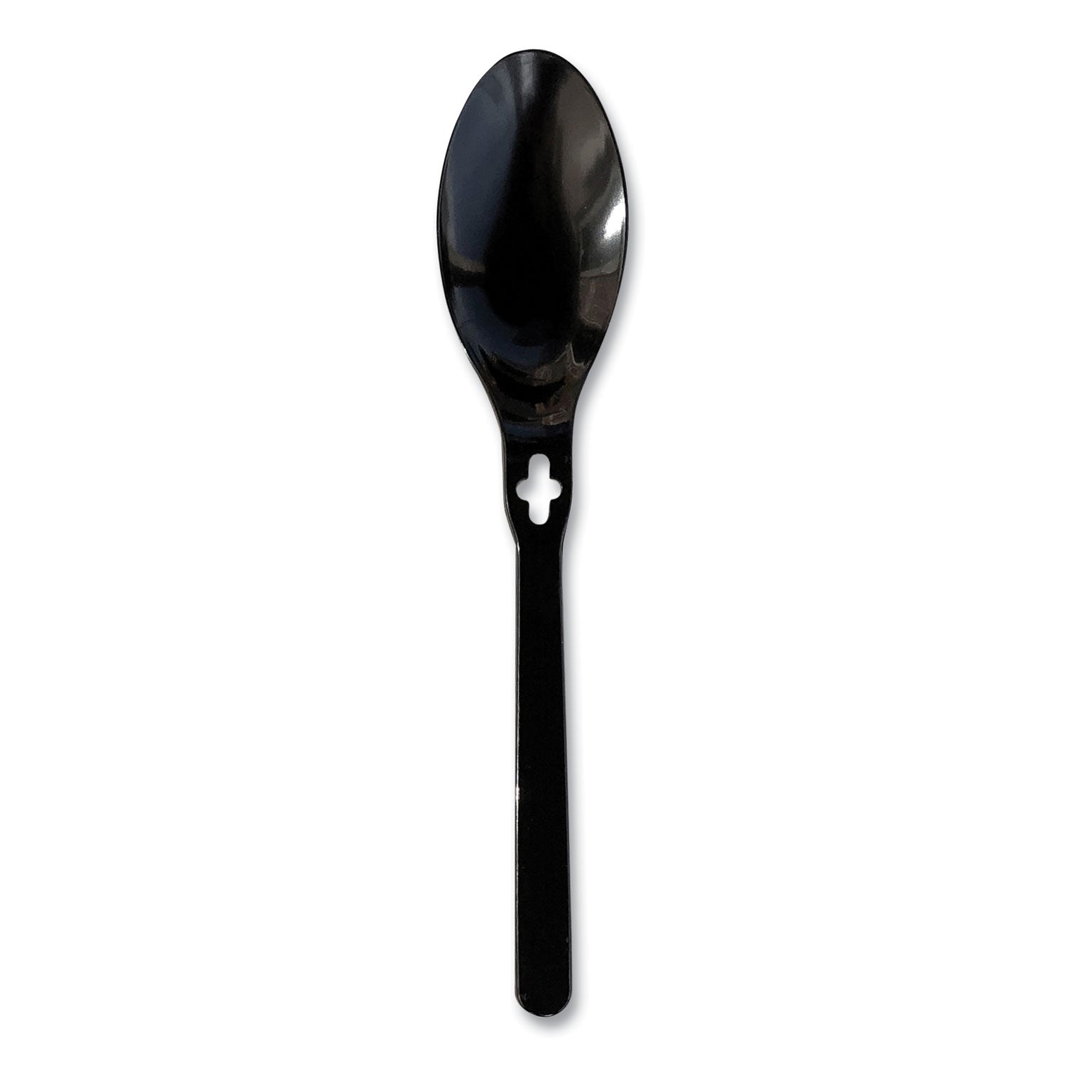 Spoon WeGo Polystyrene, Spoon, Black, 1000/Carton (54101100)