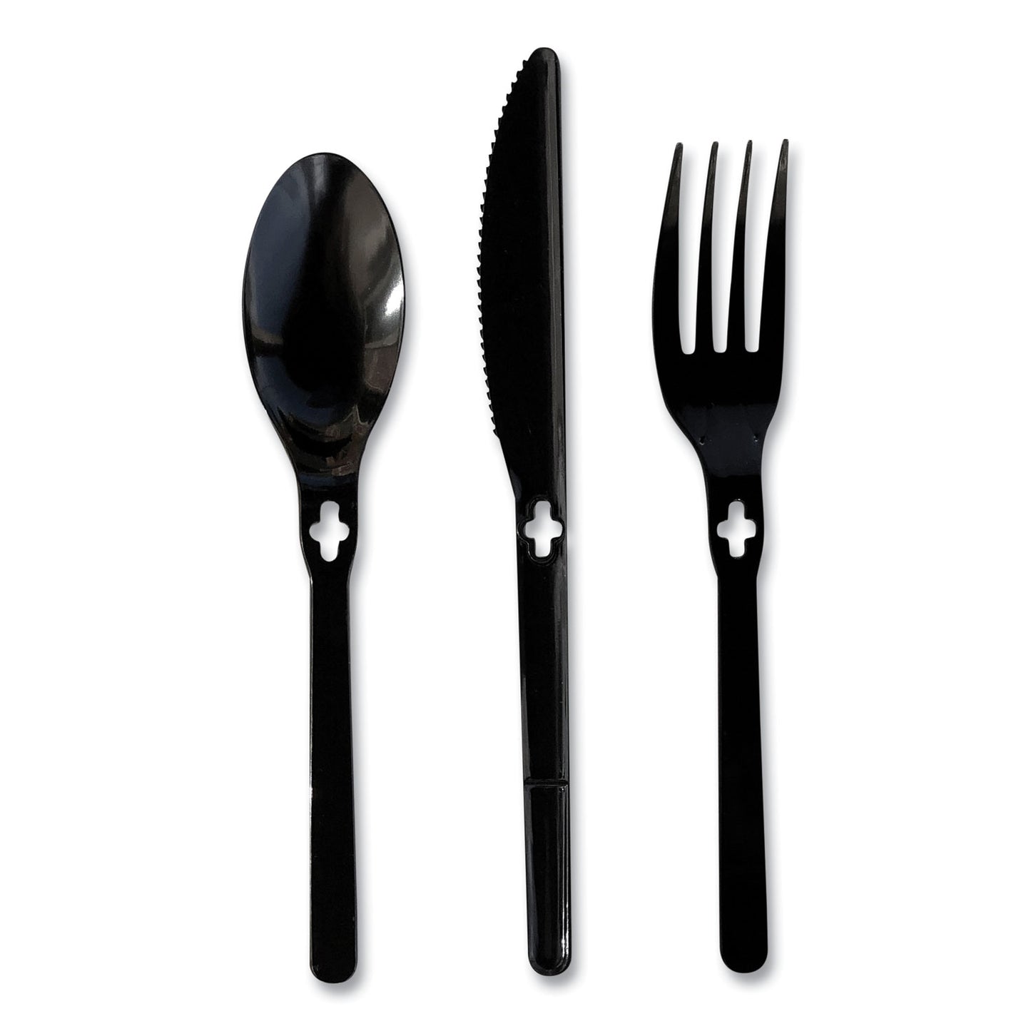 Spoon WeGo Polystyrene, Spoon, Black, 1000/Carton (54101100)