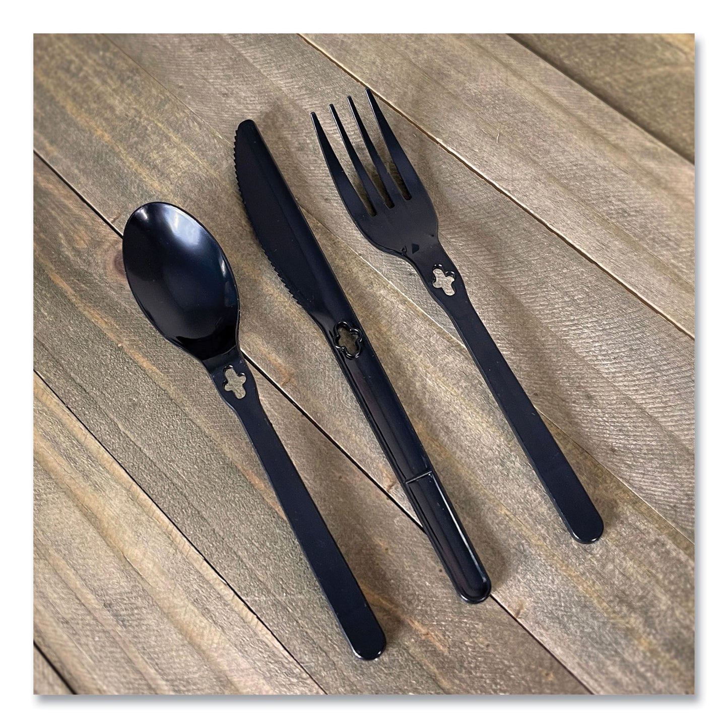 Spoon WeGo Polystyrene, Spoon, Black, 1000/Carton (54101100)