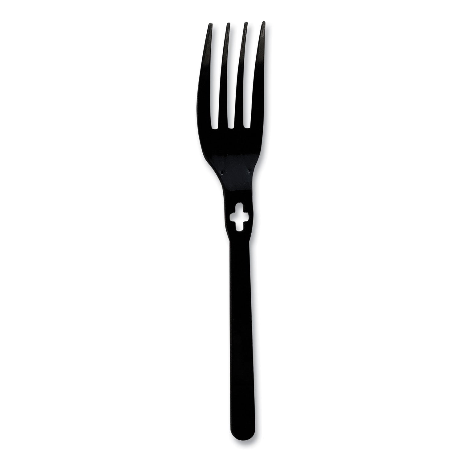 Fork WeGo Polystyrene, Fork, Black, 1000/Carton (54101101)