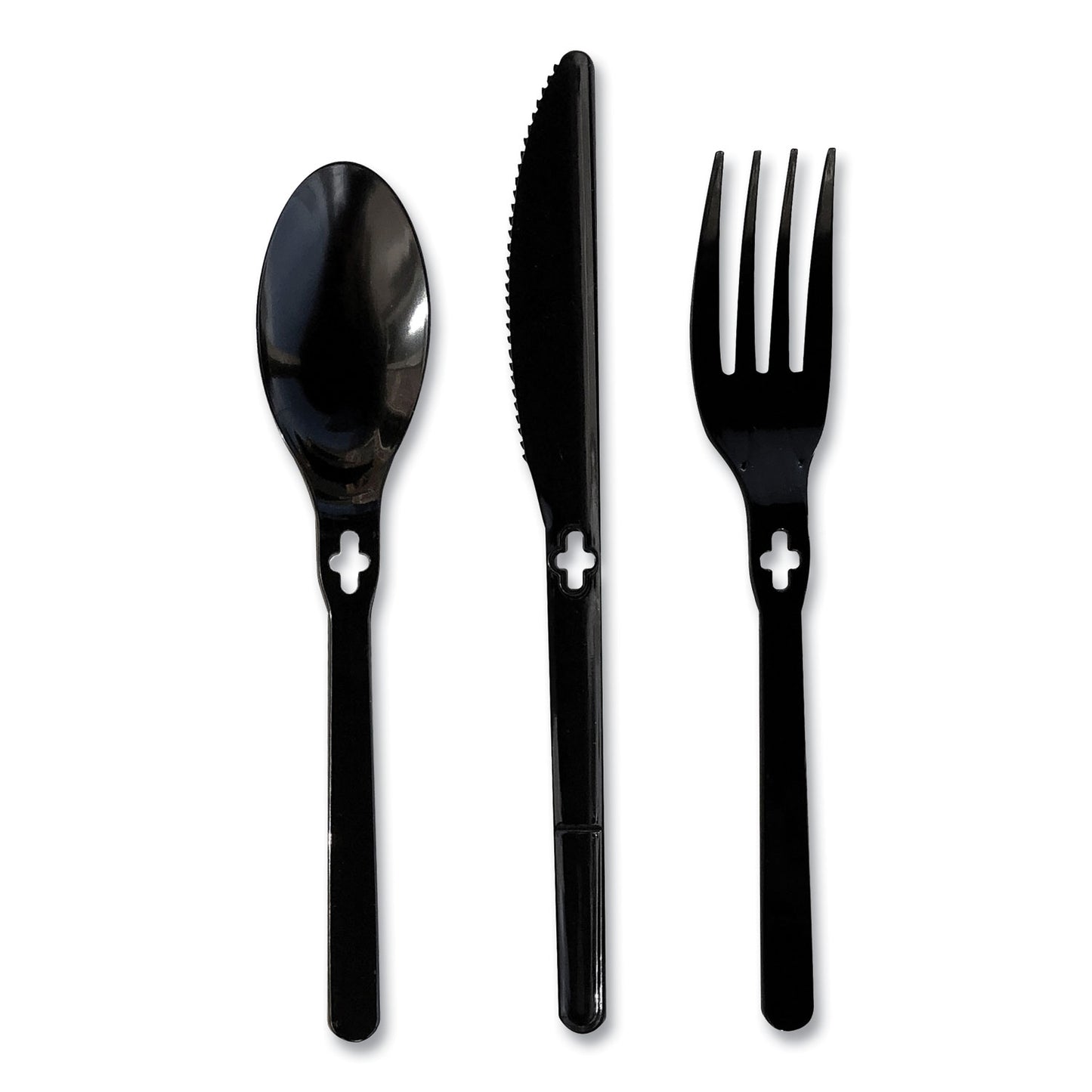 Fork WeGo Polystyrene, Fork, Black, 1000/Carton (54101101)