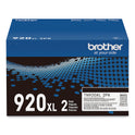 Brother TN920XL2PK High-Yield Toner, 12,000 Page-Yield, Black, 2/Pack