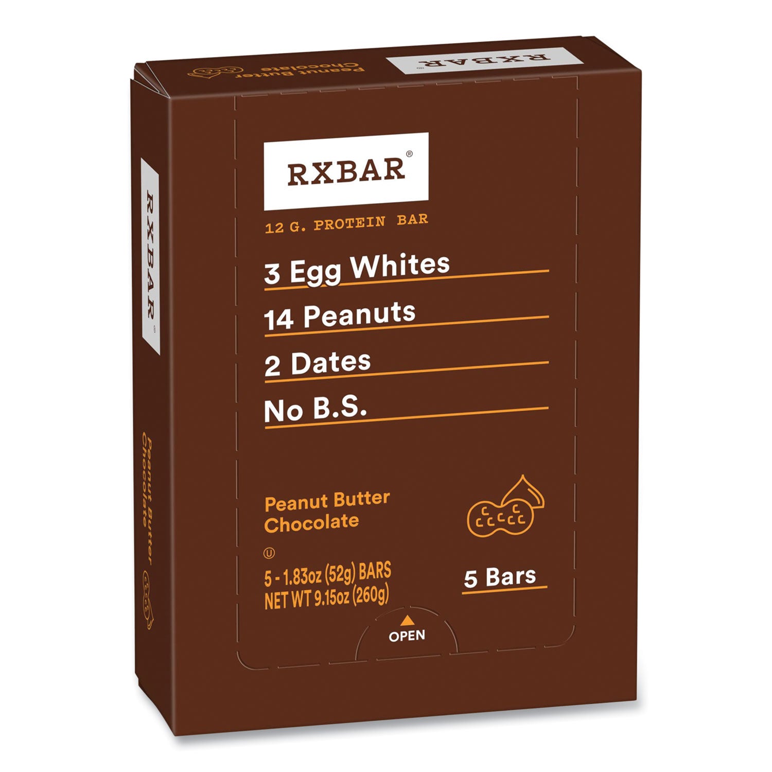 RXBAR Adult Bars, Assorted Flavors, 1.83 oz Bar, 5 Bars/Pack, 3 Packs/Carton (60000771)